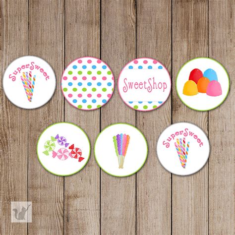 Printable Small Candy Labels 075 Inch Candy Stickers Sweet Etsy
