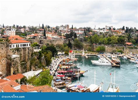 Old Town Of Antalya Turkey Editorial Image Image Of Blue Historic
