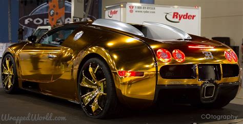 Bugatti Veyron Gold Wrapped For Us Rapper Flo Rida