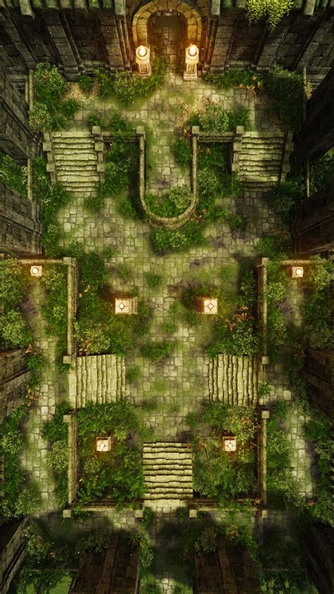 Overgrown Temple 20x36 Dndmaps Dnd World Map Dungeon Maps