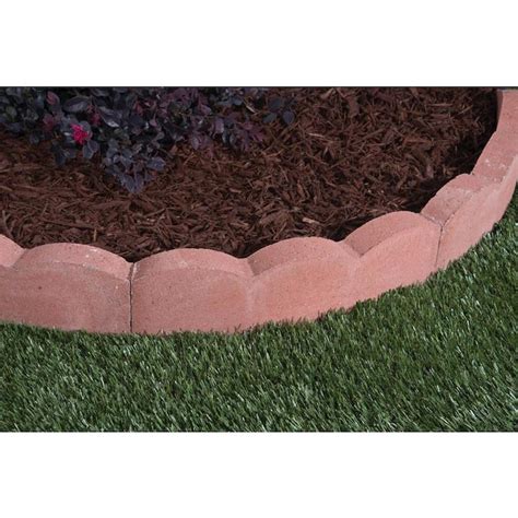 Scalloped Red Curved Edging Stone Common 16 In X 2 In Actual 16 In