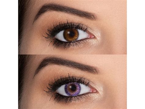 Purple Amethyst Contact Lenses Freshlook Colorblends 2 Monthly
