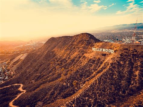 Los Angeles Hollywood Mountains Scenery Hd Wallpaper Visualização
