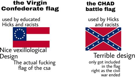 The Virgin Confederate Flag V The Chad Battle Flag Rvirginvschad
