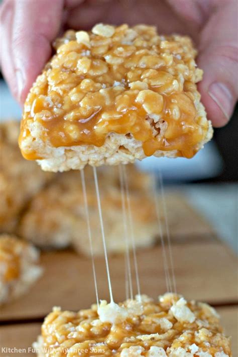 Salted Caramel Rice Krispie Treats Kitchen Fun With My 3 Sons