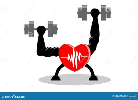 Exercise Make Heart Healthy And Stronger Concept Vector Illustration