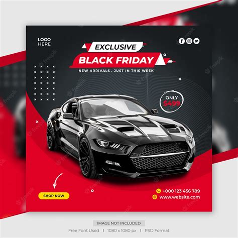 Premium Psd Black Friday Car Sale Social Media Post Banner Template