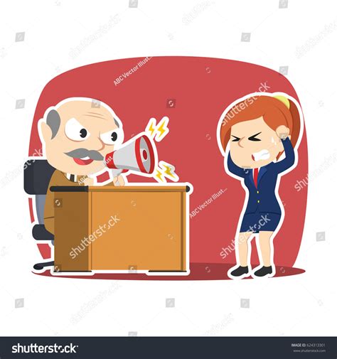 Businesswoman Got Yelled By Her Boss Stock Vector Royalty Free