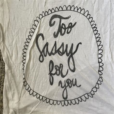 ️ Rare Old Brandy Melville Too Sassy For You Graphic Depop