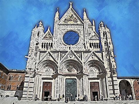 Cathedral Of Santa Maria Assunta Siena 05 Painting By Am