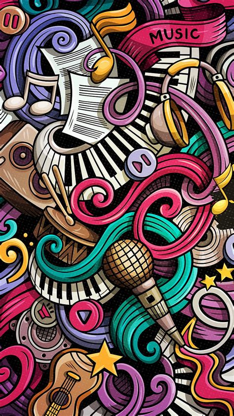 Doodle Colorful Music Doodles Hd Phone Wallpaper Peakpx
