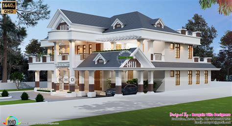 Western Style Spacious 5 Bhk House In 4050 Sqft Kerala Home Design