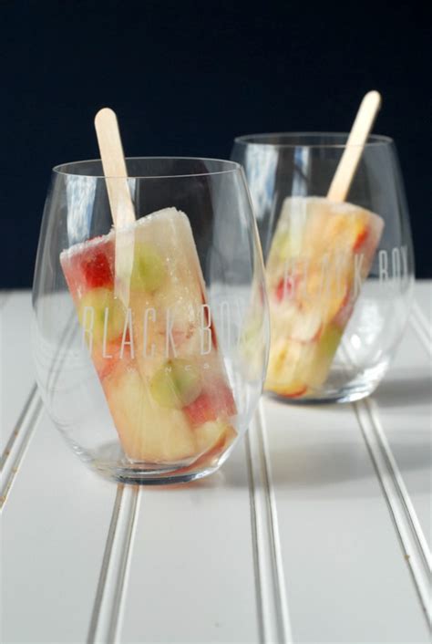 Summer White Wine Fruit Popsicles And Black Box Wines
