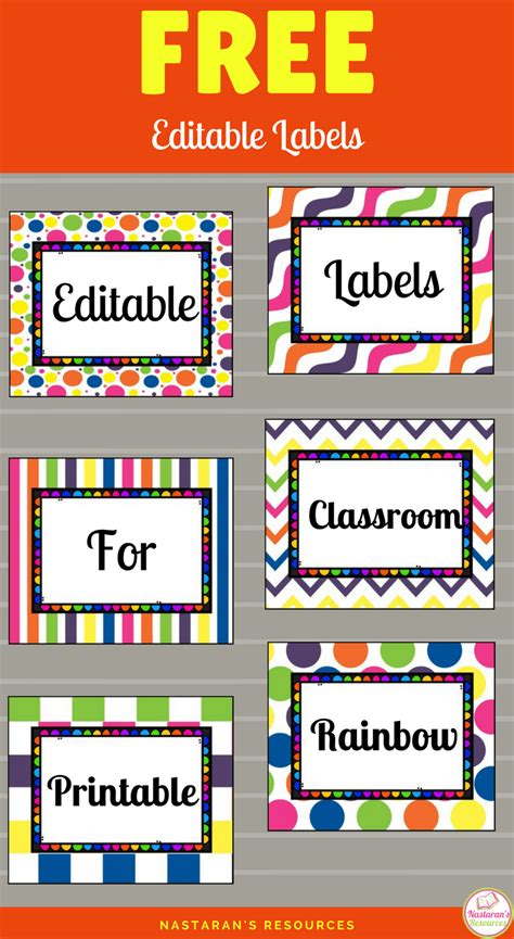 Free Printable Editable Classroom Labels Printable Templates