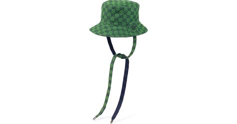 Gucci Gg Multicolor Reversible Bucket Hat In Green For Men Lyst