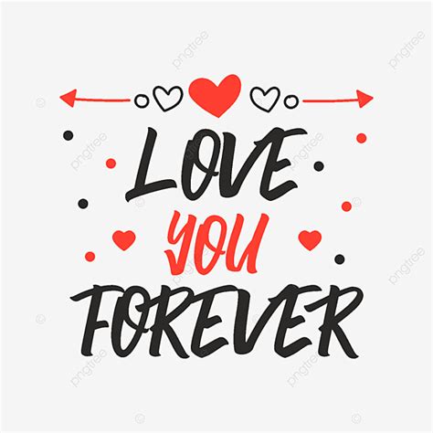Love You Forever Vector Design Images Love You Forever Typography