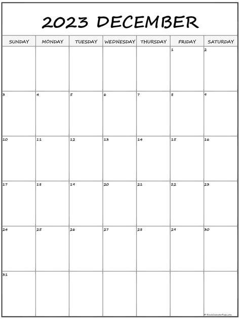 Vertical Printable Calendar 2023 Printable World Holiday