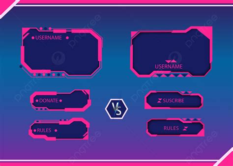 Twitch Game Interface Blue And Pink Live Interface Background Gradient
