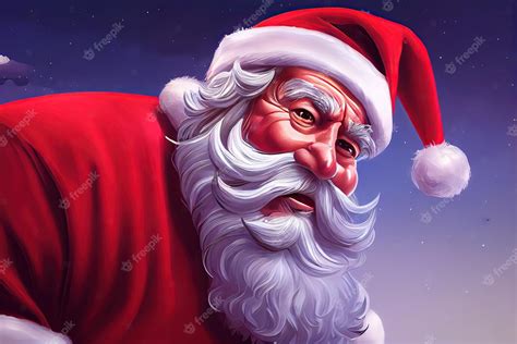 Premium Photo Santa Claus Portrait Christmas Illustration Holiday