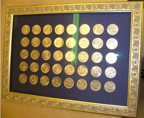 Coin Collection In Frame Fastframe Houston Picture Framing