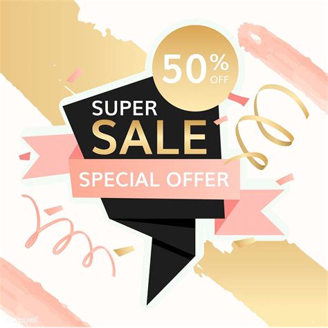 50 Off Shop Special Offer Sale Promotion Badge Vector Free Image By