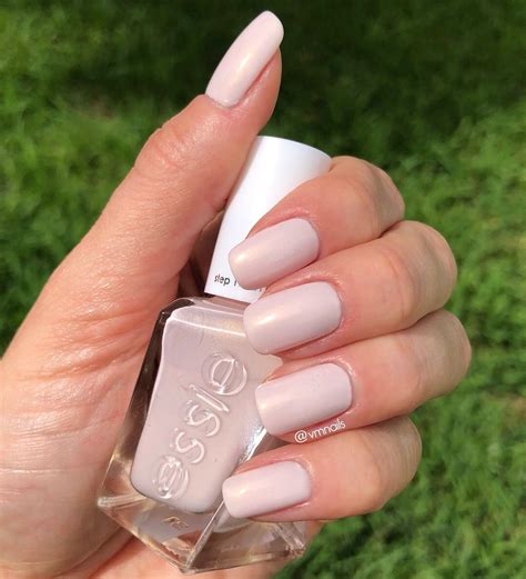 Essie Gel Couture Wearing Hue White With A Hint Of Blush And