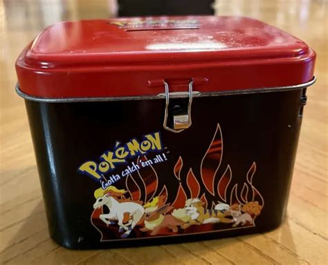 Pokemon Nintendo Creatures Game Freak Fire Type Tin Coin Bank