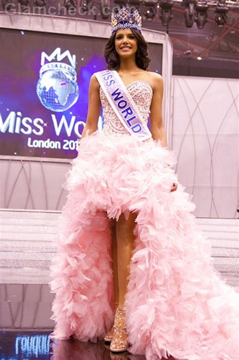 Miss World 2011 Ivian Sarcoss Pink Evening Gown