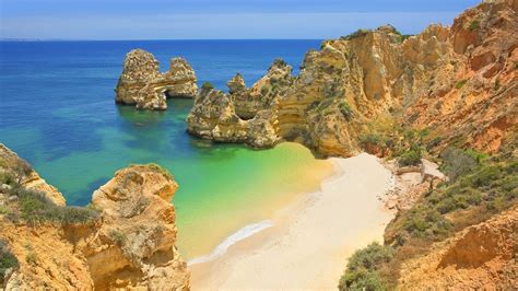 Download Horizon Portugal Cliff Ocean Beach Nature Coastline Hd Wallpaper