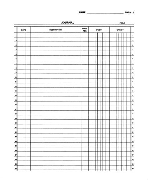 Sample Business Accounting Form Template In Word