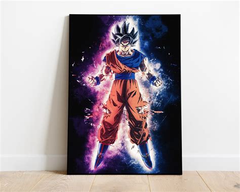 Ultra Instinct Son Goku Art Print Poster Dragon Ball Z Etsy