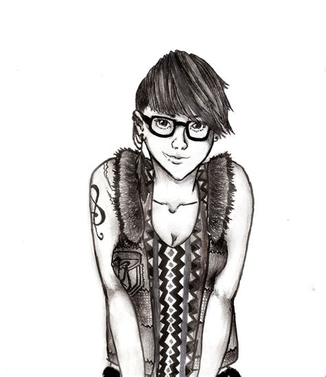 Hipster Girl Drawing At Explore Collection Of