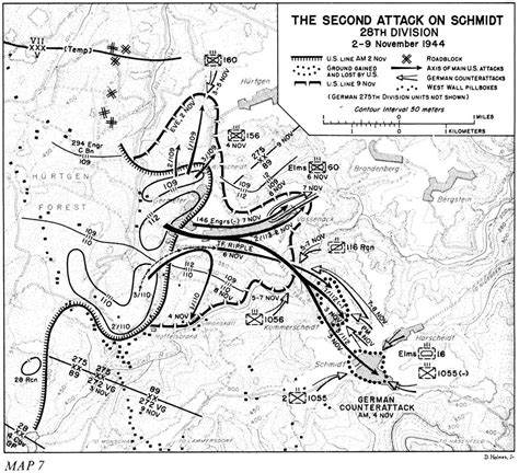 28th Inf Div Attack Plan Wwii Maps American Military History