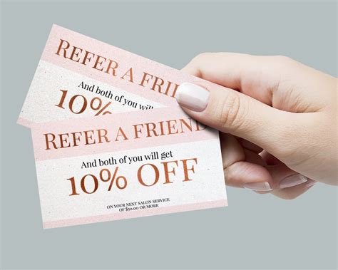Personalized Referral Card Refer A Friend Card Personalized Etsy