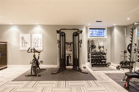 Funky Fresh Basement Contemporary Home Gym Toronto By Madison