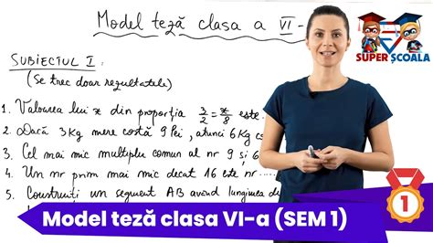 Model Teză Clasa Vi A Semestrul 1 Youtube