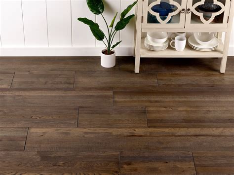 Palisades Dark Hickory Wire Brushed Solid Hardwood Floor And Decor