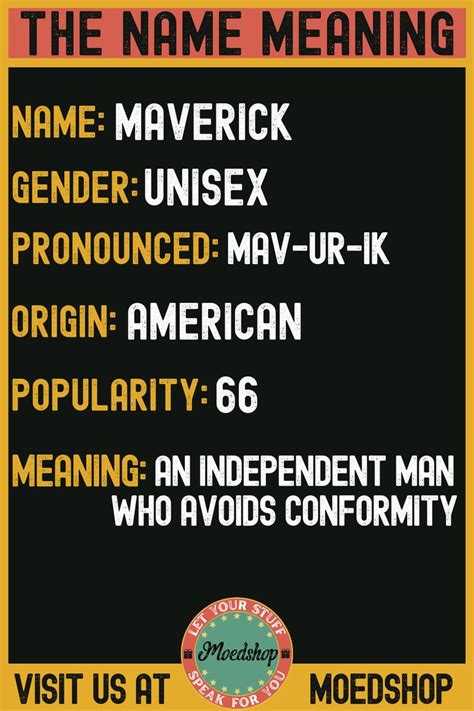 Maverick First Name Meaning In 2023 Names With Meaning Twisted