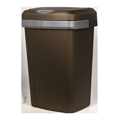 121 Gal Hefty Premium Touch Lid Trash Can Bronze
