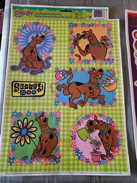 2003 Cartoon Network Scooby Doo Static Cling Window Decorations