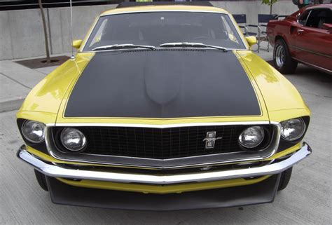 Bright Yellow 1969 Boss 302 Ford Mustang Fastback