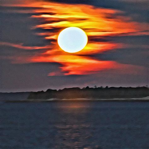 Moon Rising Over Ross Island Photograph By Modern Art Fine Art America