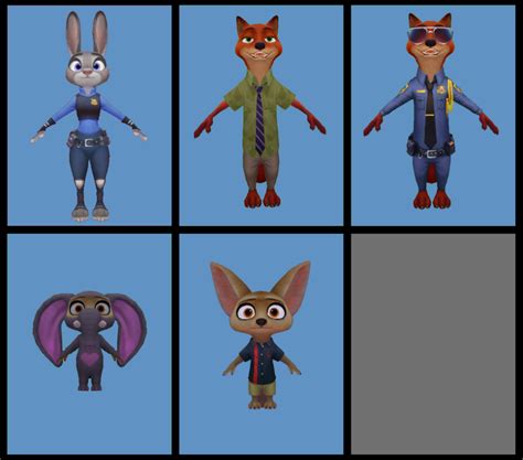 Zootopia 3d Models Characters Pack 1 By Smakkohooves On Deviantart