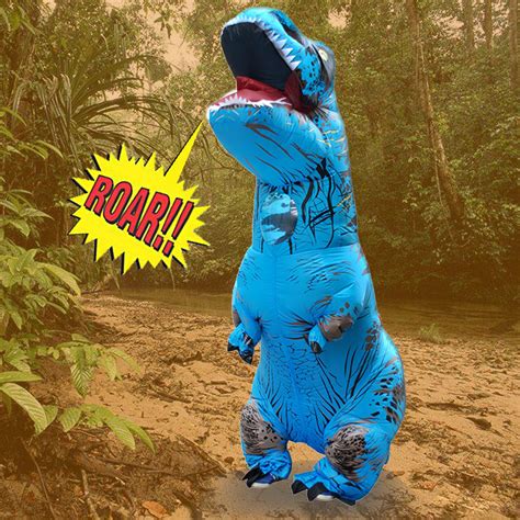 Juegos al aire libre para adultos son una gran manera de divertirse juntos. Inflable T-Rex dinosaurio traje de fiesta juguetes al aire ...