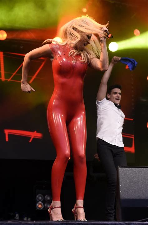 Sarah Harding In Red Latex Catsuit Performing At Pride Porn Pictures Xxx Photos Sex Images