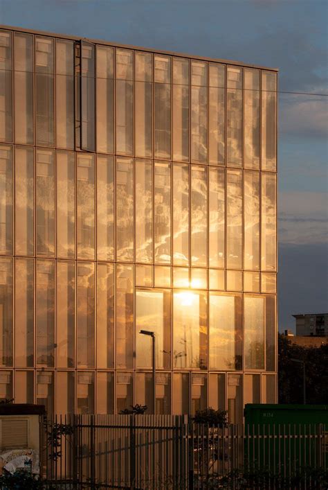 Bvau Give French Office Block Translucent Bioclimatic Skin