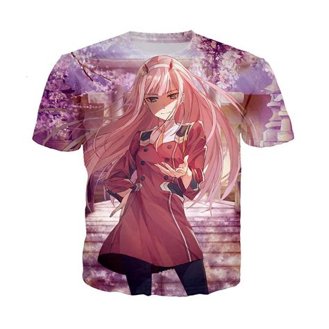 Darling In The Franxx T Shirt Zero Two In Cherry Blossoms T Shirt