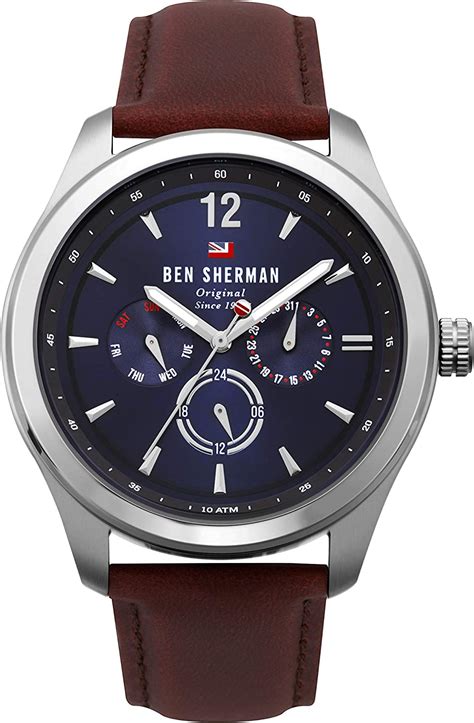 Ben Sherman Mens Multi Dial Quartz Watch With Leather Strap Wbs112ut