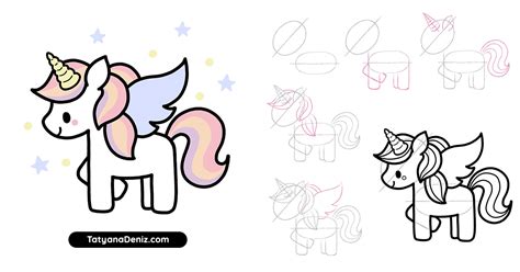How To Draw Cute And Easy Kawaii Unicorn Step By Step