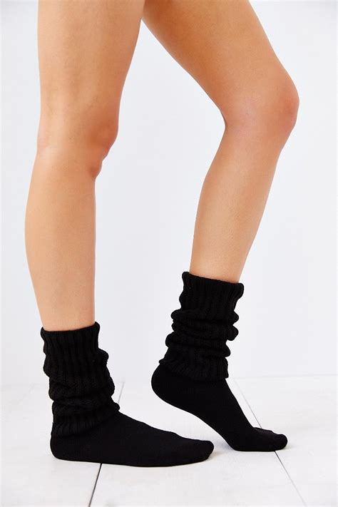 Lyst Urban Outfitters Eg Smith Classic Slouch Sock In Black